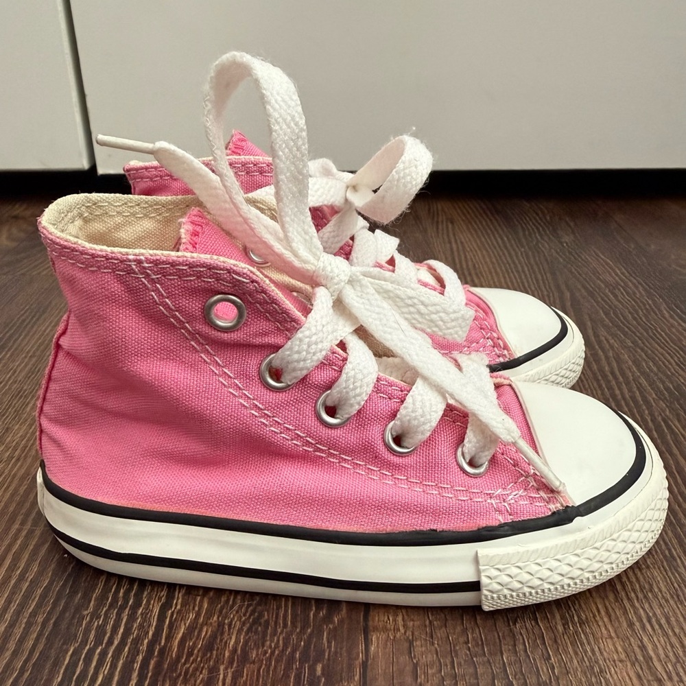 Converse Baby Pink High-Top Sneakers
